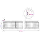 vidaXL Gabion 3,5 mm Dróttal és 10x10 cm Rácsos 1200x100x50 cm