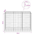 vidaXL Gabion 3,5 mm Dróttal és 10x10 cm Rácsos 150x100x100 cm