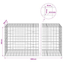 vidaXL Gabion 3,5 mm Dróttal és 10x10 cm Rácsos 1000x100x100 cm
