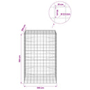 vidaXL Gabion 3,5 mm Dróttal és 10x10 cm Rácsos 100x100x150 cm