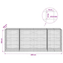 vidaXL Gabion 3,5 mm Dróttal és 10x10 cm Rácsos 400x100x150 cm