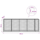 vidaXL Gabion 3,5 mm Dróttal és 10x10 cm Rácsos 450x100x150 cm