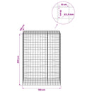 vidaXL Gabion 3,5 mm Dróttal és 10x10 cm Rácsos 150x100x200 cm