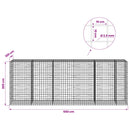 vidaXL Gabion 3,5 mm Dróttal és 10x10 cm Rácsos 550x100x200 cm