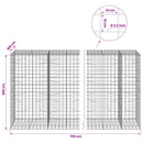 vidaXL Gabion 3,5 mm Dróttal és 10x10 cm Rácsos 750x100x200 cm
