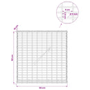 vidaXL Gabion 5 mm Dróttal és 5x2,5 cm Rácsos 50x10x50 cm
