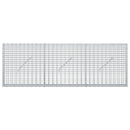 vidaXL Gabion 5 mm Dróttal és 5x2,5 cm Rácsos 150x10x50 cm