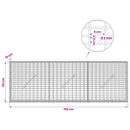 vidaXL Gabion 5 mm Dróttal és 5x2,5 cm Rácsos 150x10x50 cm