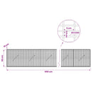vidaXL Gabion 5 mm Dróttal és 5x2,5 cm Rácsos 650x10x50 cm