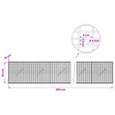 vidaXL Gabion 5 mm Dróttal és 5x2,5 cm Rácsos 850x10x50 cm