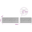vidaXL Gabion 5 mm Dróttal és 5x2,5 cm Rácsos 1000x10x50 cm