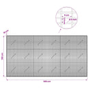vidaXL Gabion 5 mm Dróttal és 5x2,5 cm Rácsos 300x10x150 cm
