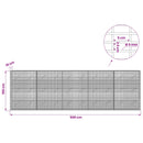 vidaXL Gabion 5 mm Dróttal és 5x2,5 cm Rácsos 500x10x150 cm