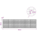 vidaXL Gabion 5 mm Dróttal és 5x2,5 cm Rácsos 600x10x150 cm