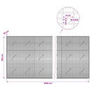 vidaXL Gabion 5 mm Dróttal és 5x2,5 cm Rácsos 1000x10x150 cm
