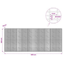 vidaXL Gabion 5 mm Dróttal és 5x2,5 cm Rácsos 500x10x200 cm