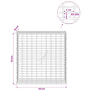 vidaXL Gabion 5 mm Dróttal és 5x2,5 cm Rácsos 50x20x50 cm