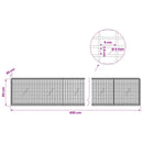 vidaXL Gabion 5 mm Dróttal és 5x2,5 cm Rácsos 450x20x50 cm