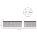 vidaXL Gabion 5 mm Dróttal és 5x2,5 cm Rácsos 600x20x50 cm