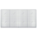vidaXL Gabion 5 mm Dróttal és 5x2,5 cm Rácsos 200x20x100 cm