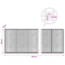vidaXL Gabion 5 mm Dróttal és 5x2,5 cm Rácsos 450x20x100 cm