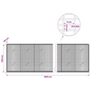 vidaXL Gabion 5 mm Dróttal és 5x2,5 cm Rácsos 900x20x100 cm