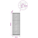 vidaXL Gabion 5 mm Dróttal és 5x2,5 cm Rácsos 50x20x150 cm