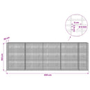 vidaXL Gabion 5 mm Dróttal és 5x2,5 cm Rácsos 450x20x150 cm