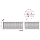 vidaXL Gabion 5 mm Dróttal és 5x2,5 cm Rácsos 600x30x50 cm