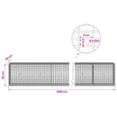 vidaXL Gabion 5 mm Dróttal és 5x2,5 cm Rácsos 1050x30x50 cm