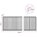 vidaXL Gabion 5 mm Dróttal és 5x2,5 cm Rácsos 1050x30x100 cm