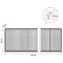 vidaXL Gabion 5 mm Dróttal és 5x2,5 cm Rácsos 1150x30x100 cm