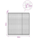 vidaXL Gabion 5 mm Dróttal és 5x2,5 cm Rácsos 150x30x150 cm