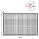 vidaXL Gabion 5 mm Dróttal és 5x2,5 cm Rácsos 250x30x150 cm