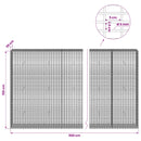 vidaXL Gabion 5 mm Dróttal és 5x2,5 cm Rácsos 950x30x150 cm