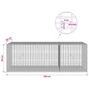 vidaXL Gabion 5 mm Dróttal és 5x2,5 cm Rácsos 150x50x50 cm