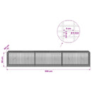 vidaXL Gabion 5 mm Dróttal és 5x2,5 cm Rácsos 300x50x50 cm