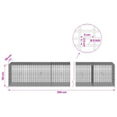 vidaXL Gabion 5 mm Dróttal és 5x2,5 cm Rácsos 350x50x50 cm