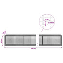 vidaXL Gabion 5 mm Dróttal és 5x2,5 cm Rácsos 700x50x50 cm