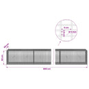 vidaXL Gabion 5 mm Dróttal és 5x2,5 cm Rácsos 800x50x50 cm