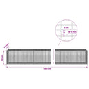 vidaXL Gabion 5 mm Dróttal és 5x2,5 cm Rácsos 1100x50x50 cm