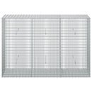 vidaXL Gabion 5 mm Dróttal és 5x2,5 cm Rácsos 150x50x100 cm