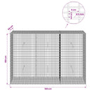 vidaXL Gabion 5 mm Dróttal és 5x2,5 cm Rácsos 150x50x100 cm