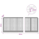 vidaXL Gabion 5 mm Dróttal és 5x2,5 cm Rácsos 650x50x100 cm