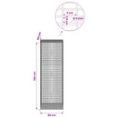 vidaXL Gabion 5 mm Dróttal és 5x2,5 cm Hálóval 50x50x150 cm