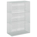 vidaXL Gabion 5 mm Dróttal és 5x2,5 cm Rácsos 100x50x150 cm