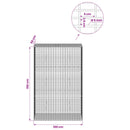 vidaXL Gabion 5 mm Dróttal és 5x2,5 cm Rácsos 100x50x150 cm