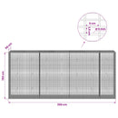 vidaXL Gabion 5 mm Dróttal és 5x2,5 cm Rácsos 350x50x150 cm