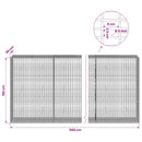 vidaXL Gabion 5 mm Dróttal és 5x2,5 cm Rácsos 1100x50x150 cm