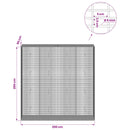 vidaXL Gabion 5 mm Dróttal és 5x2,5 cm Rácsos 200x50x200 cm